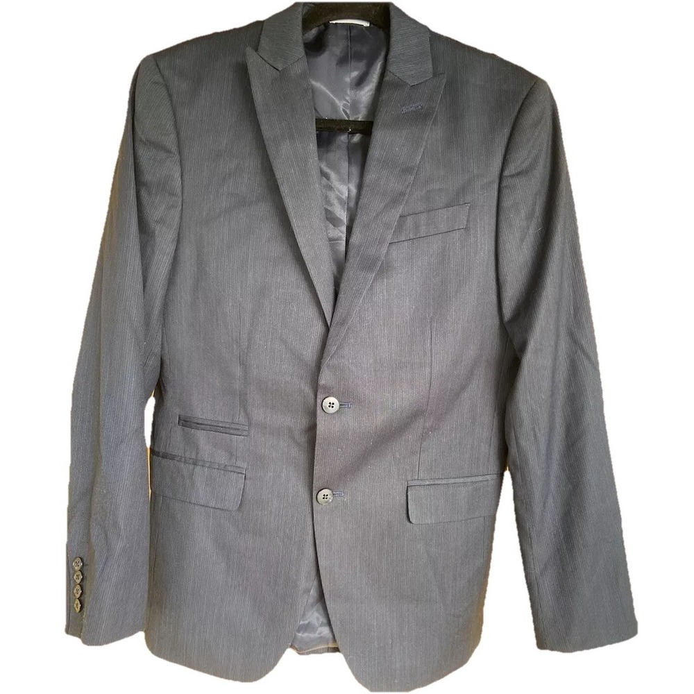 J.Ferrari Slim Fit Jacket Sport Coat Blazer‎ Gray Modern